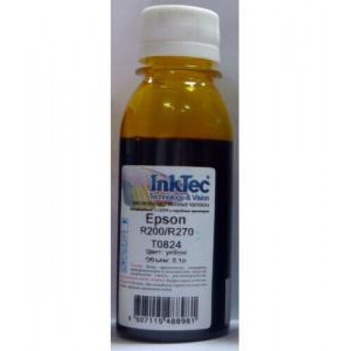 Чернила для Epson R200/R270/R290/T50/P50/L800, 0,1л, InkTec, yellow.