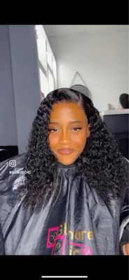  Peruvian Curly frontal Wig