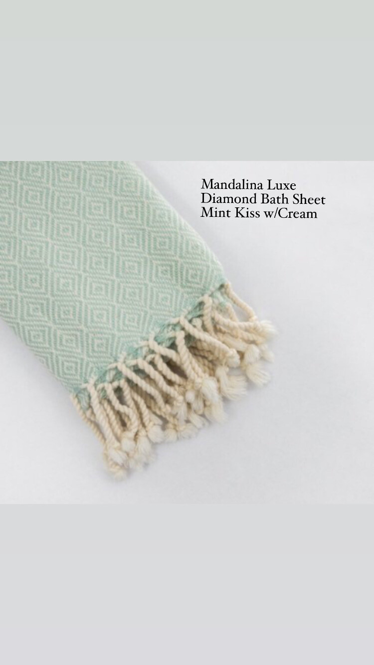 Mandalina Luxe Organic Diamond Bath Sheet/Towel