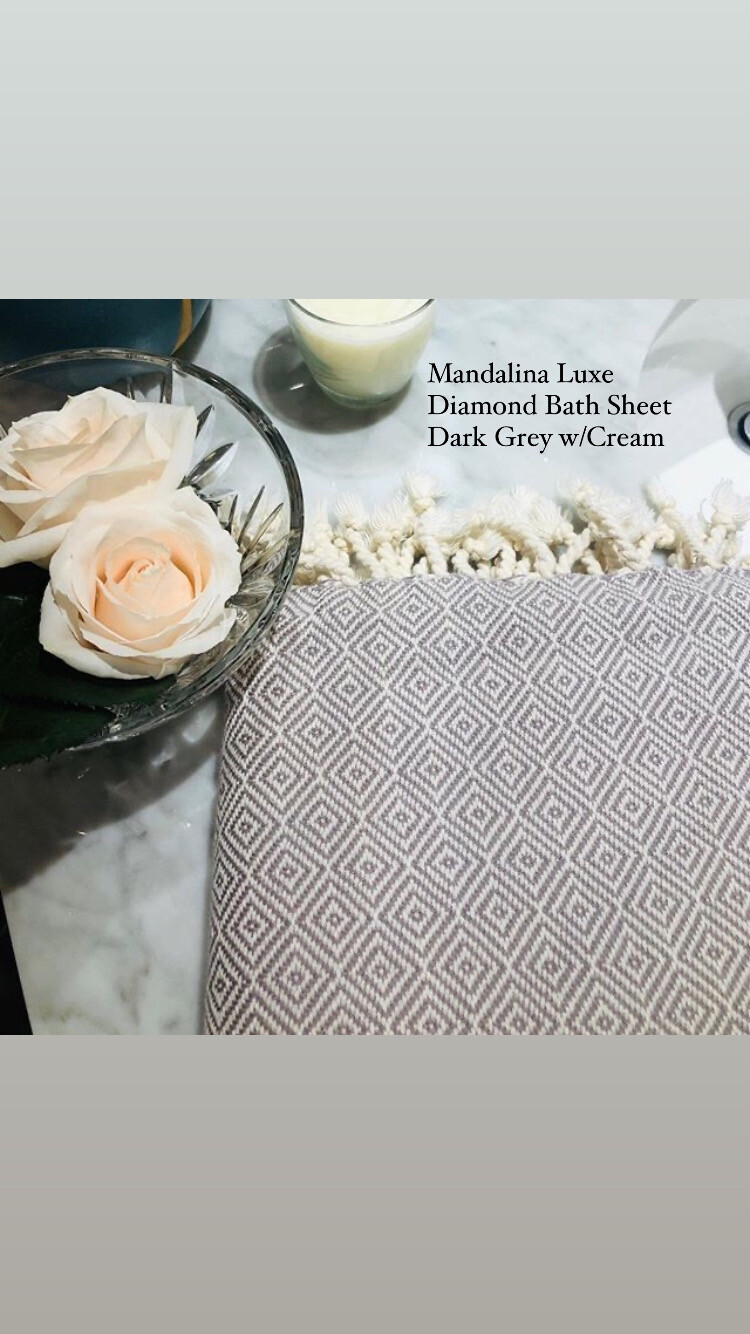 Mandalina Luxe Organic Diamond Bath Sheet/Towel