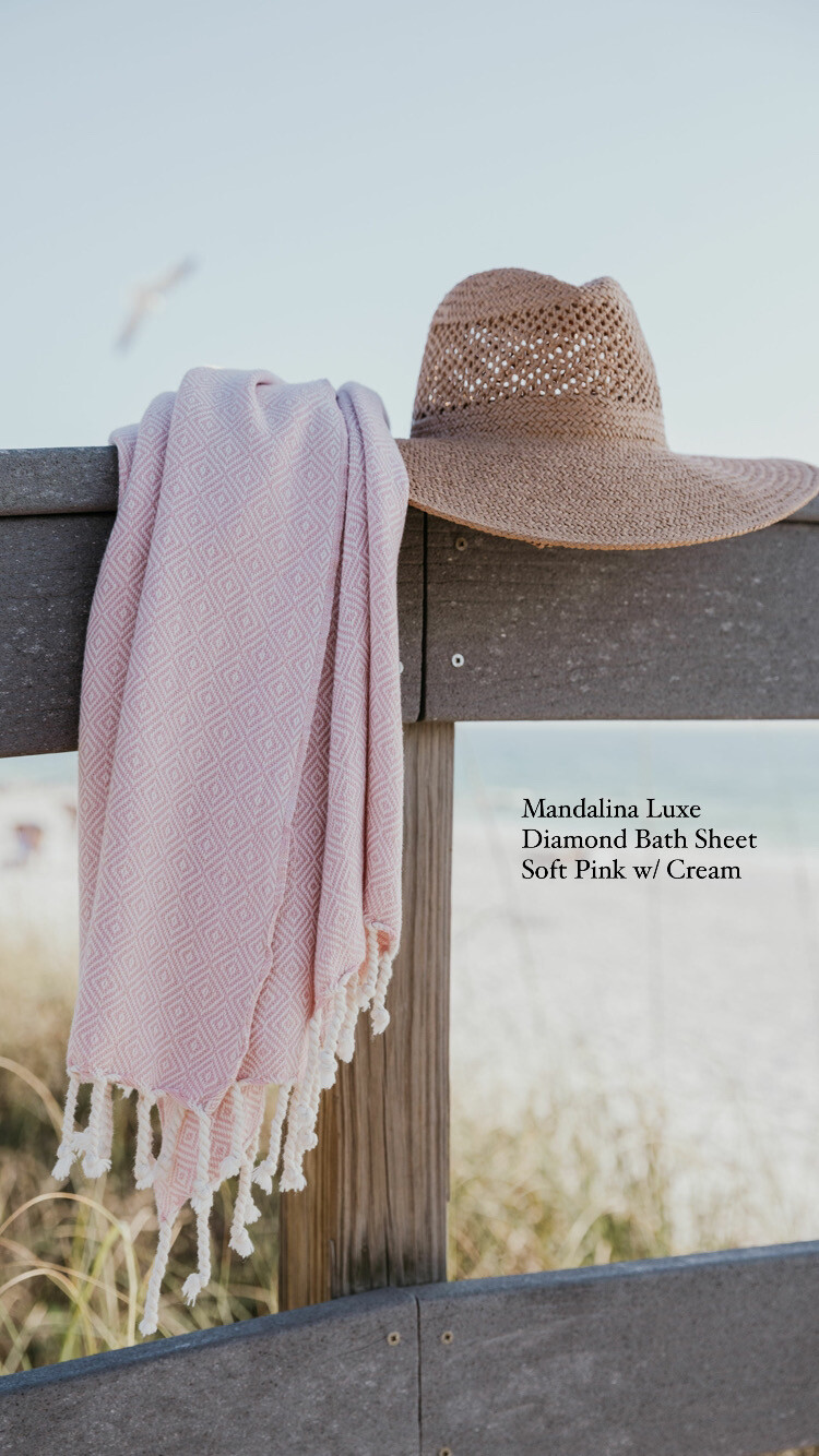 Mandalina Luxe Organic Diamond Bath Sheet/Towel