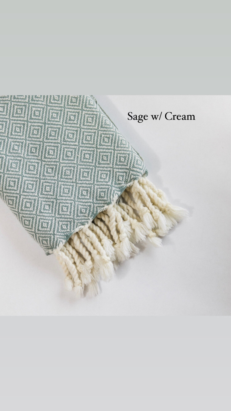 Mandalina Luxe Organic Diamond Hand Towel