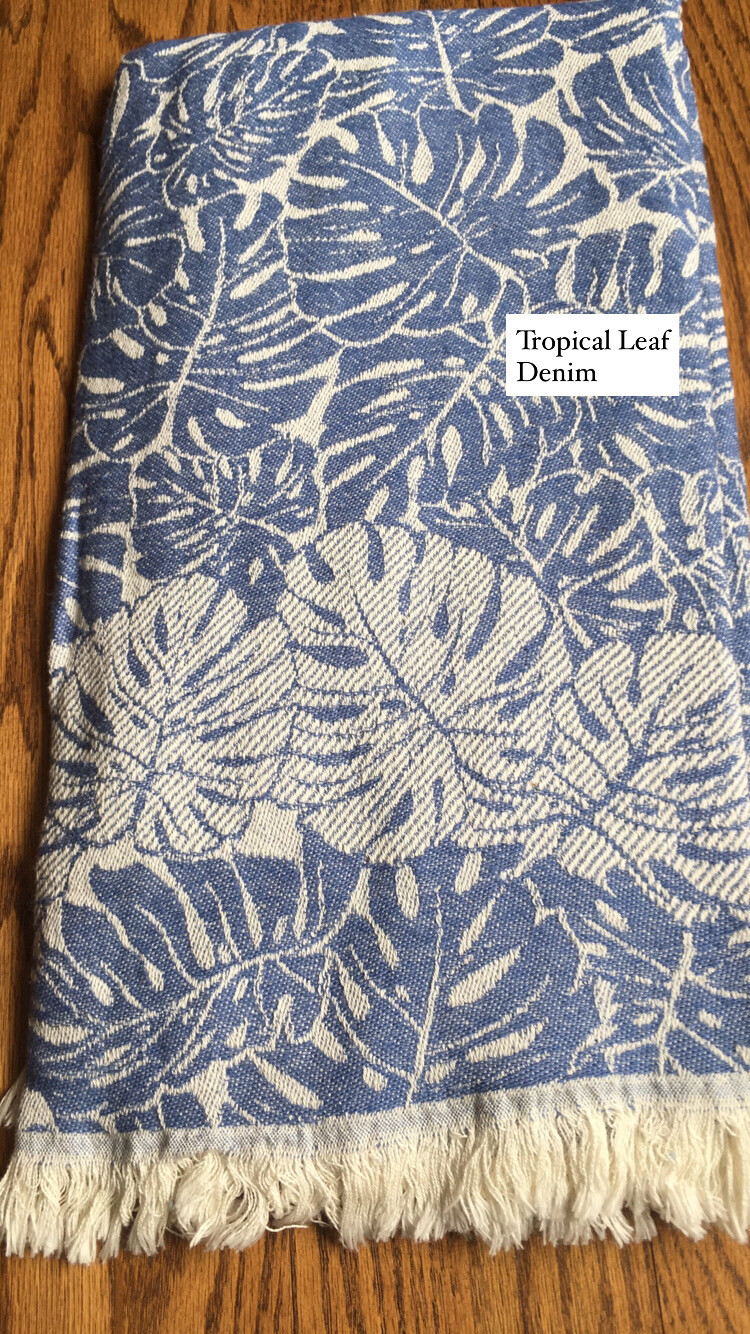 Tropical Leaf Bath Sheet/Towel   (5.5&#39;x3.25&#39;)