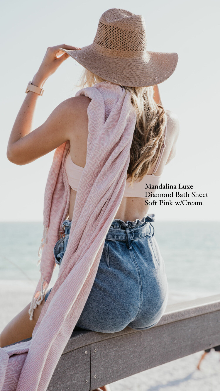 Mandalina Luxe Organic Diamond Bath Sheet/Towel