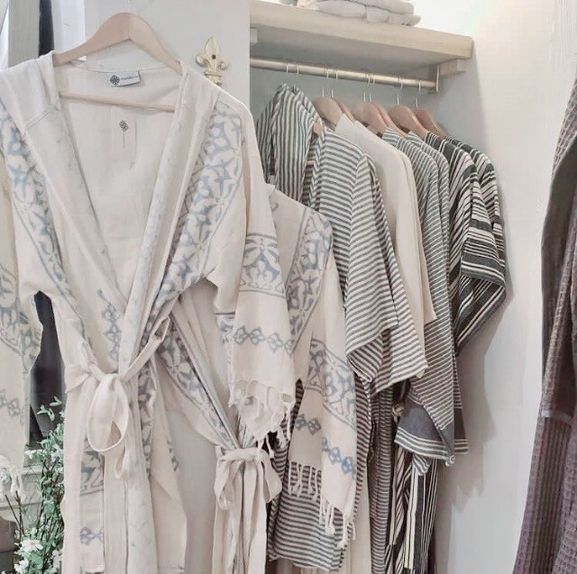 The Bohemian - Hand Stamped Robe w/ Hood