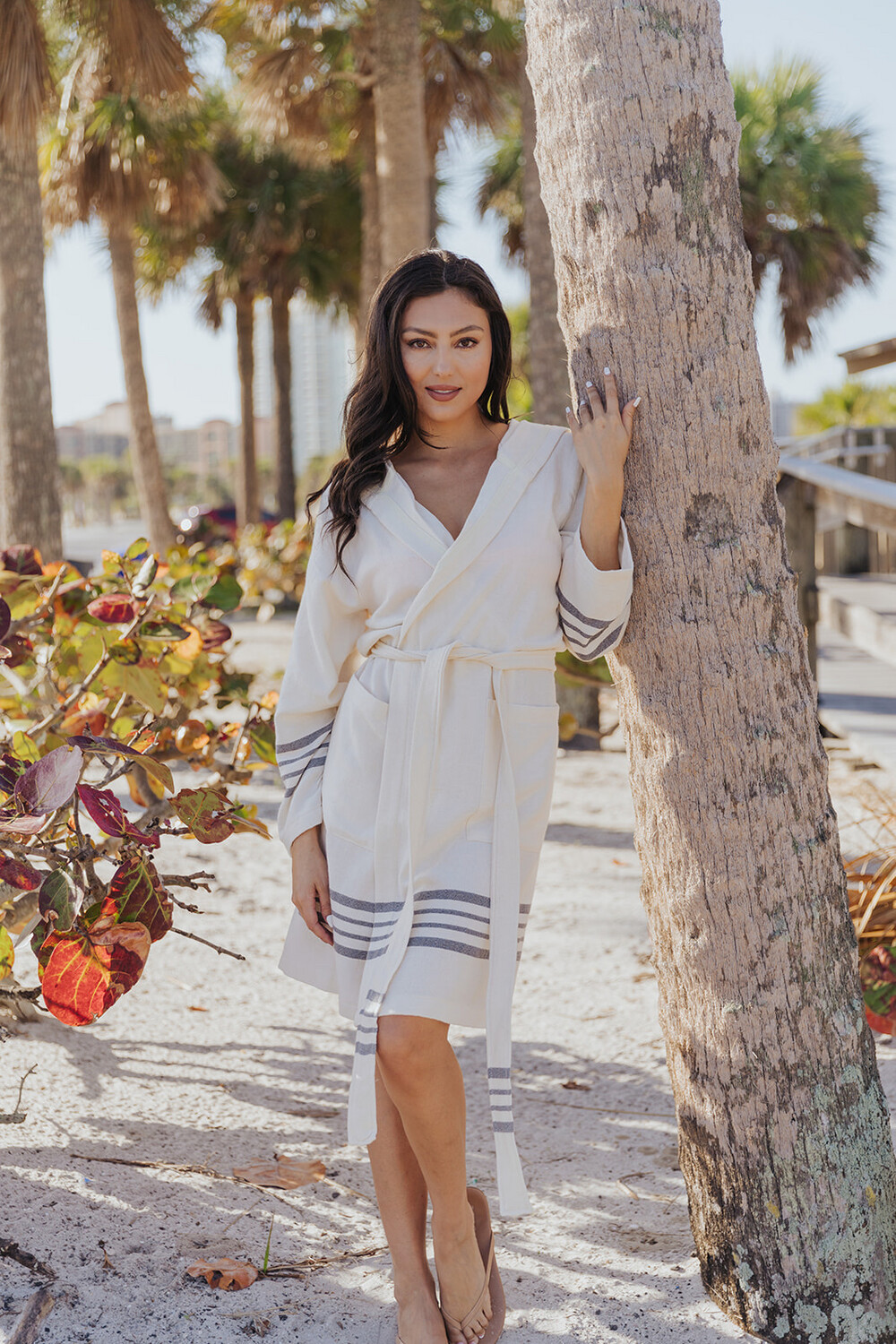 Mandalina Luxe Short Robe w/Hoodie
