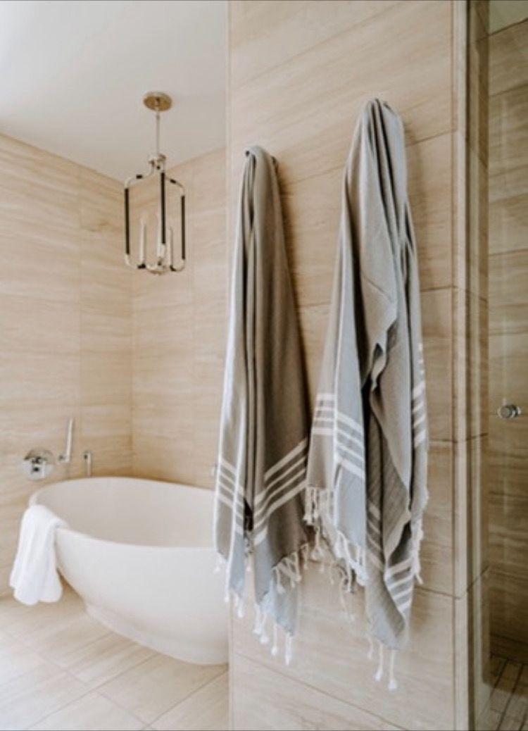 Mandalina Luxe Natural Stripe Bath Sheet/Towel (Organic Cotton)