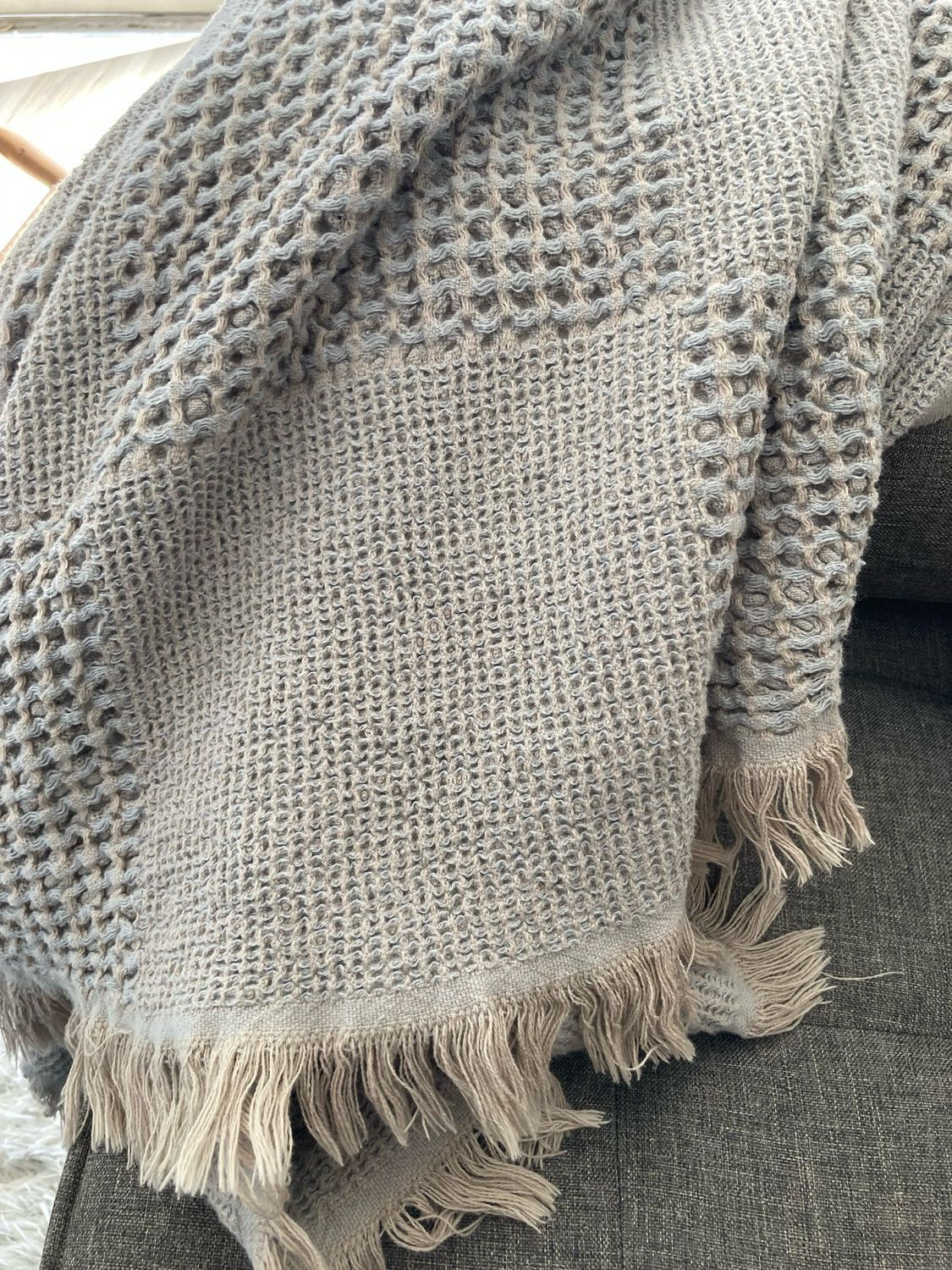 Contemporary Waffle Throw