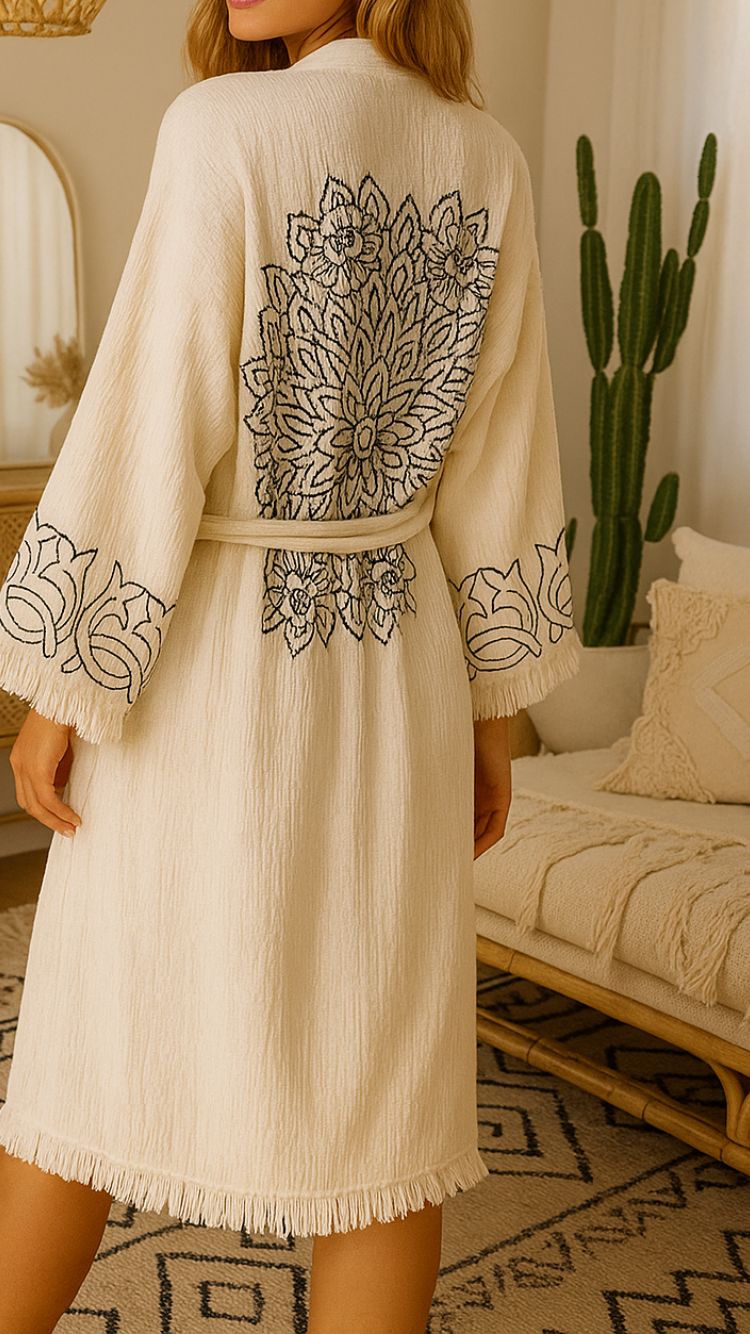 Lotus Mandala Kimono Robe
