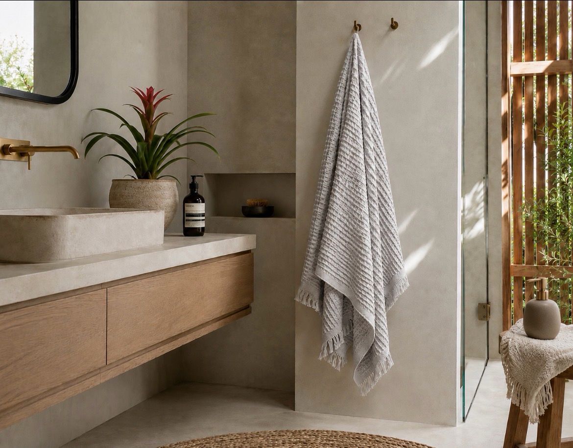Mandalina Waffle Bath Towel