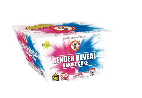 Gender Reveal Smok Cake