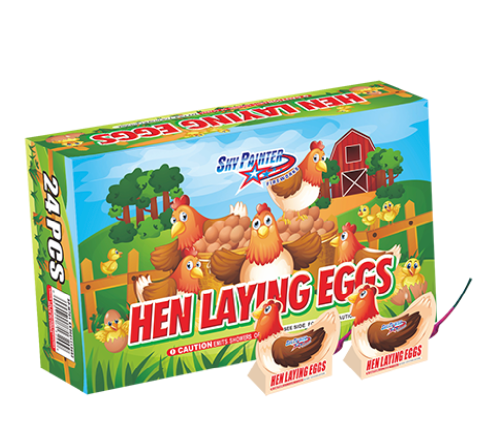 Hen Laying Eggs