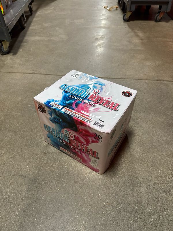 Gender Reveal Smoke Cake | Blue