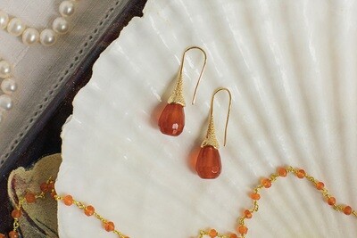 Cornelian Egg Earrings