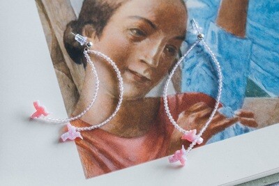 Silver earrings with birds