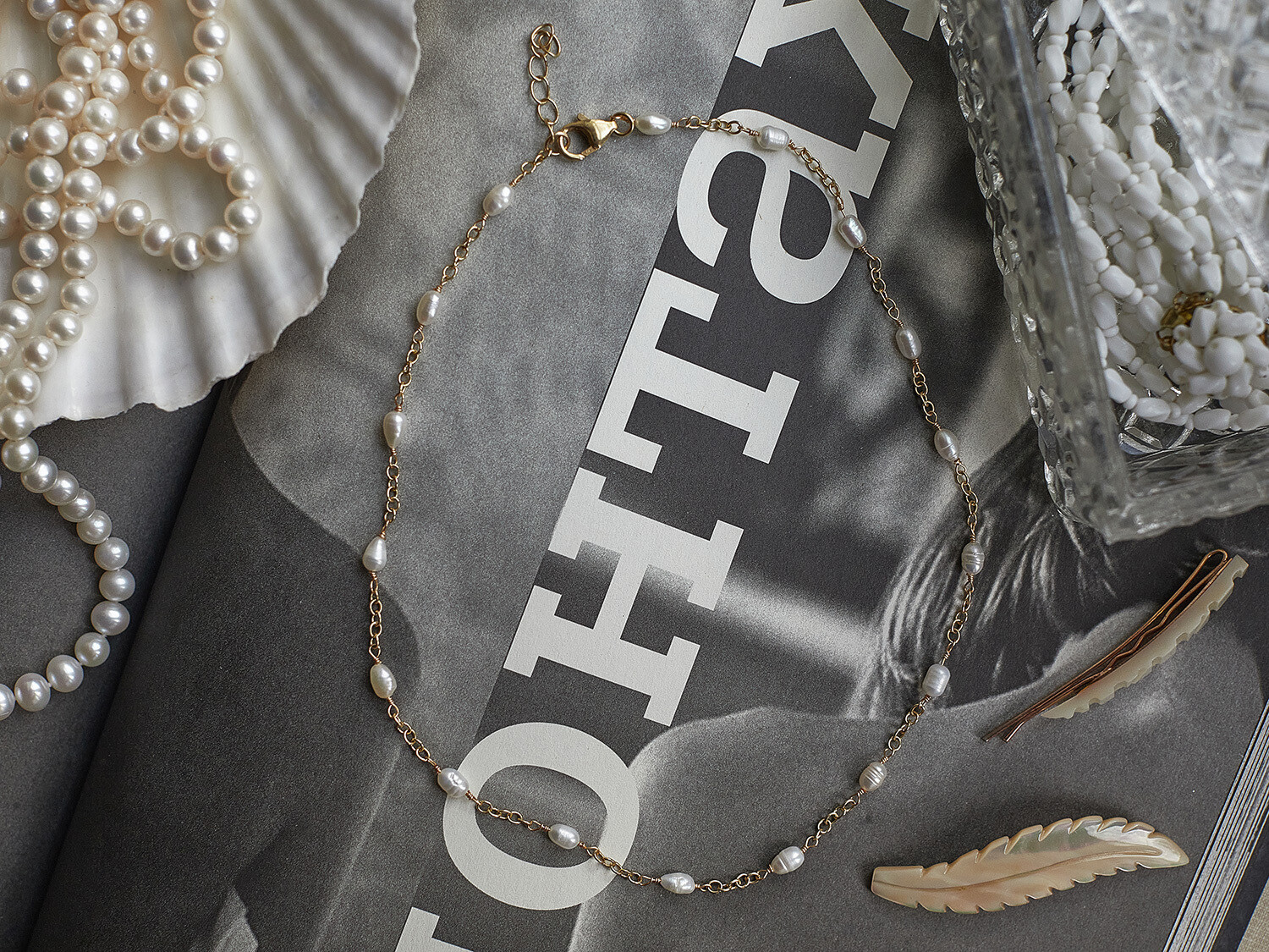 Goldfield chain with pearls