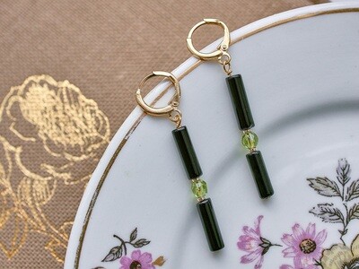 Pearlescent earrings (black)