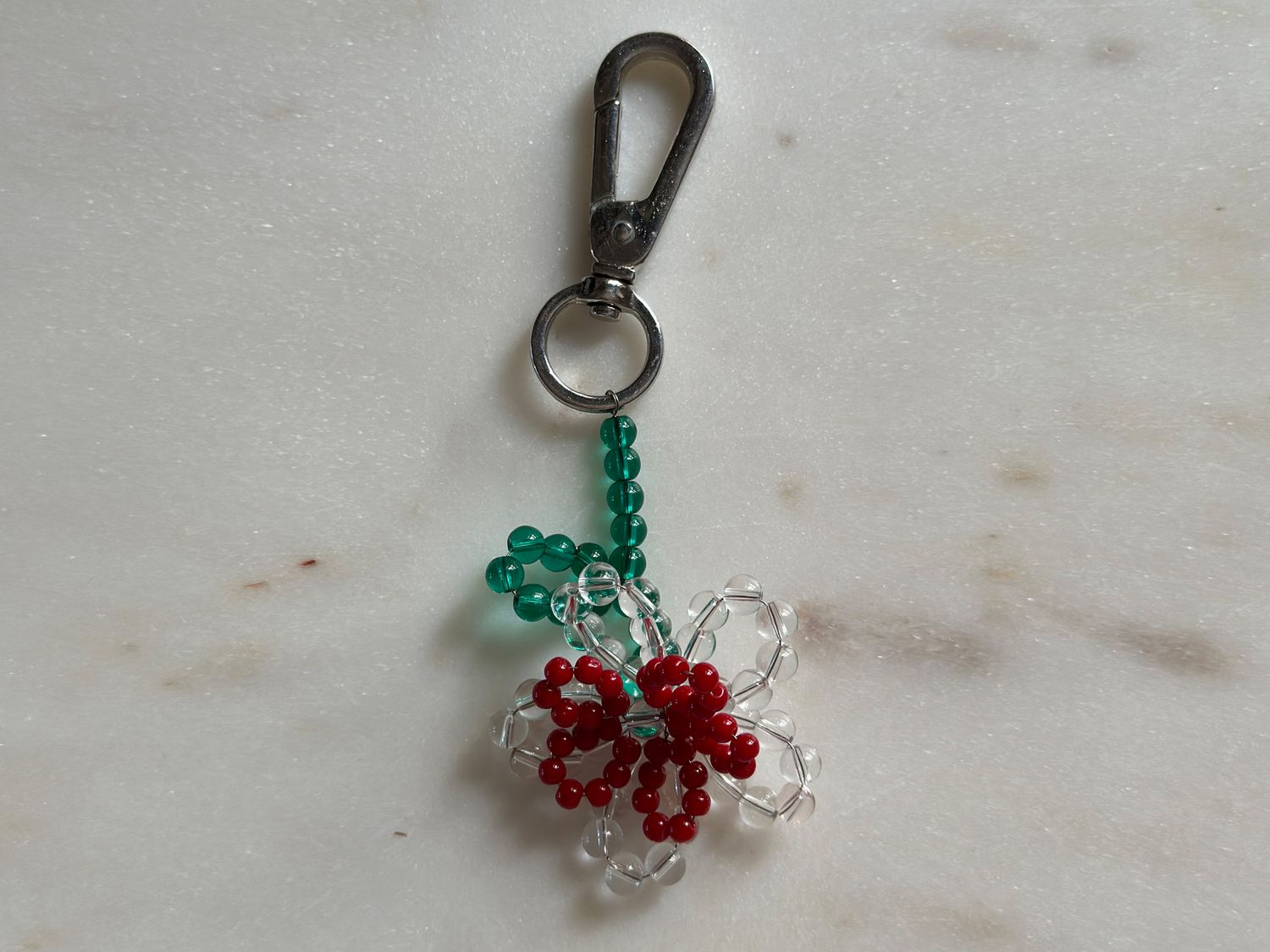 Bag charm with a flower (2)