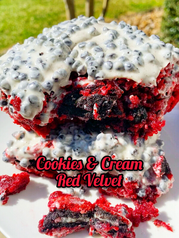 Cookies & Cream Red Velvet Brownies