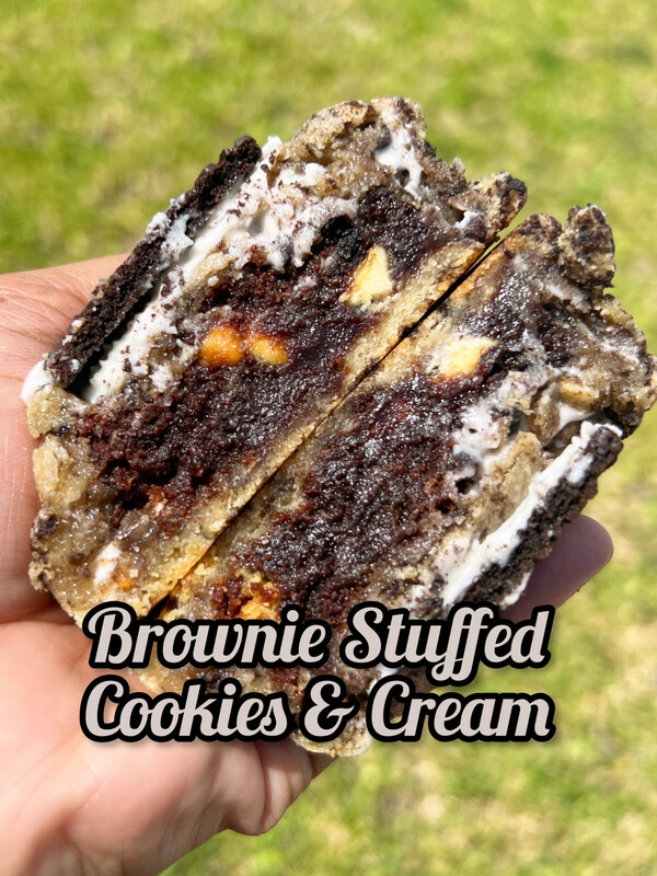 Brownie Stuffed Cookies & Cream
