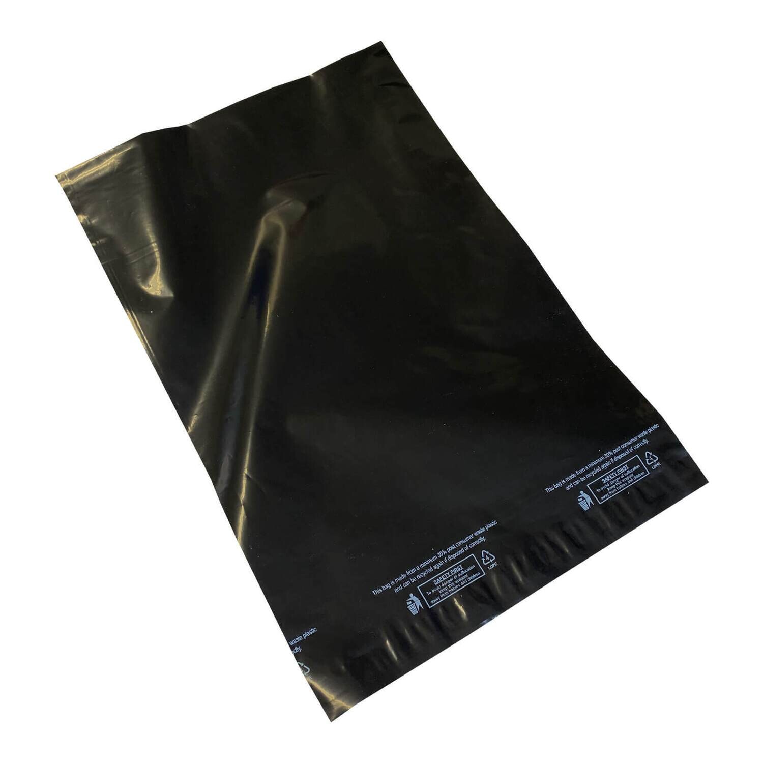 25 Recyclable Plastic Mailing Bags BLACK 9 x 12" Poly Postal Packing 230x305mm 