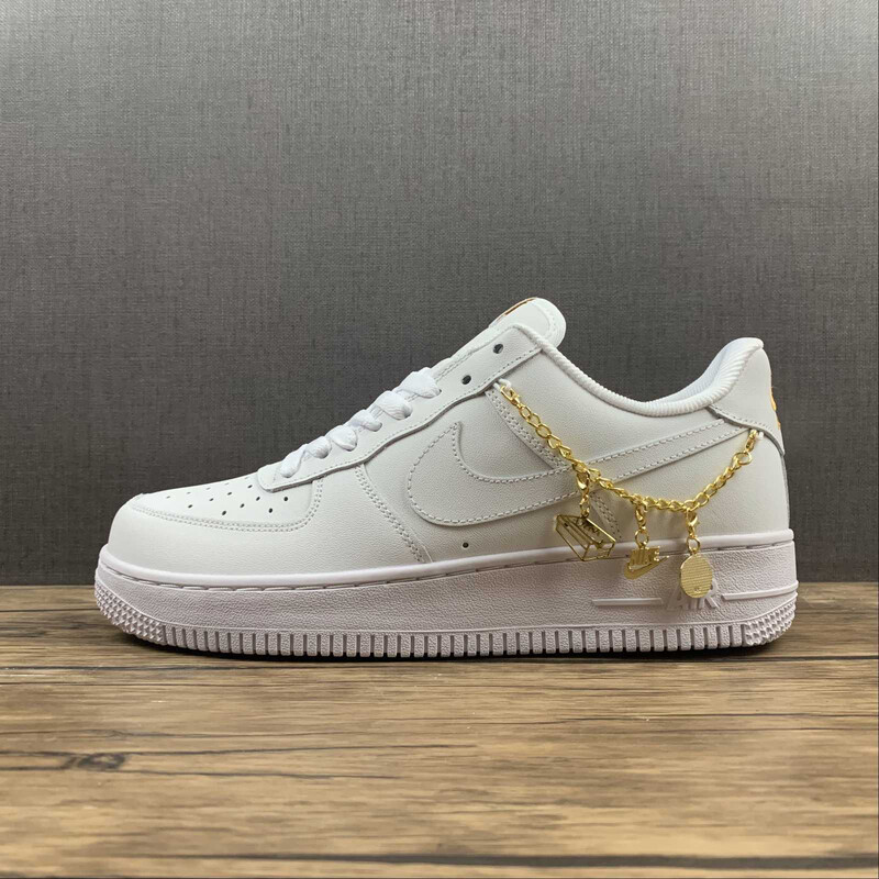 Nike Air Force White/ Gold Bracelet