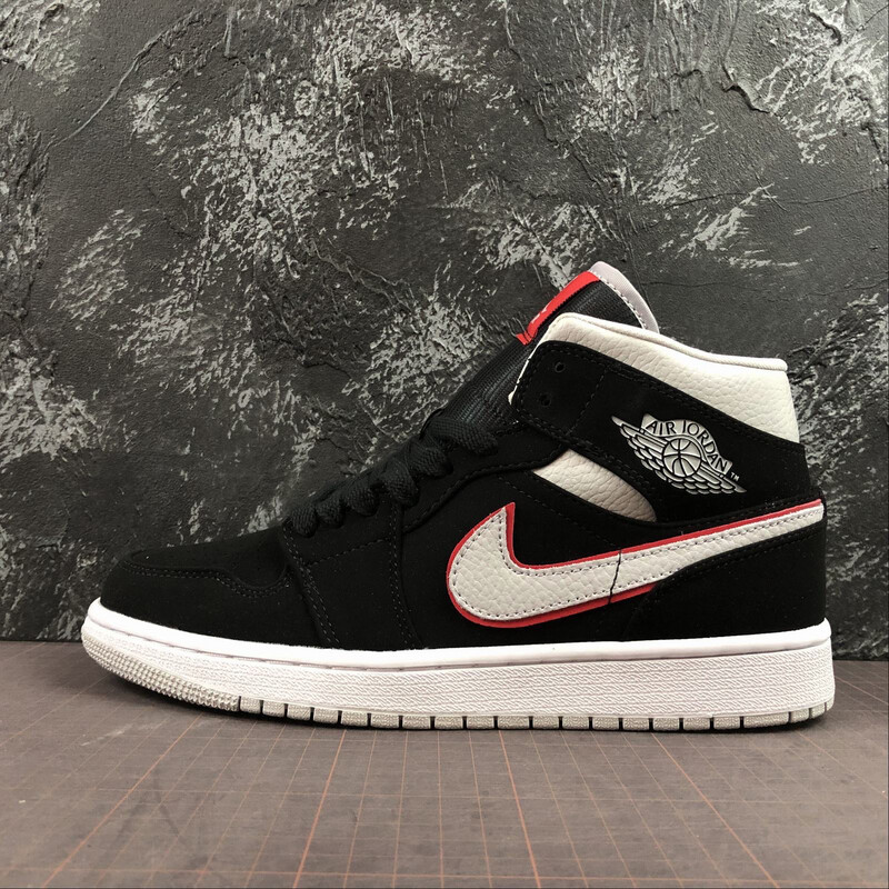 Air Jordan Retro 1 Mid Black/White/Red
