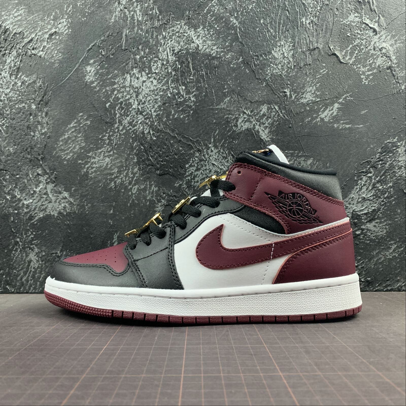 Air Jordan Retro 1 Mid White/Black/Wine