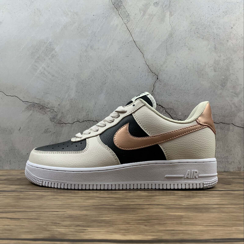 Nike Air Force Black/Rose Gold/Beige