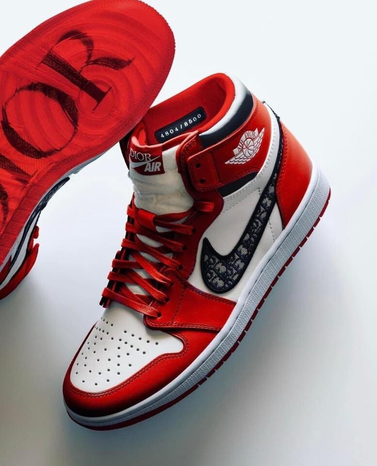 Air Jordan Retro 1 Dior White/Red