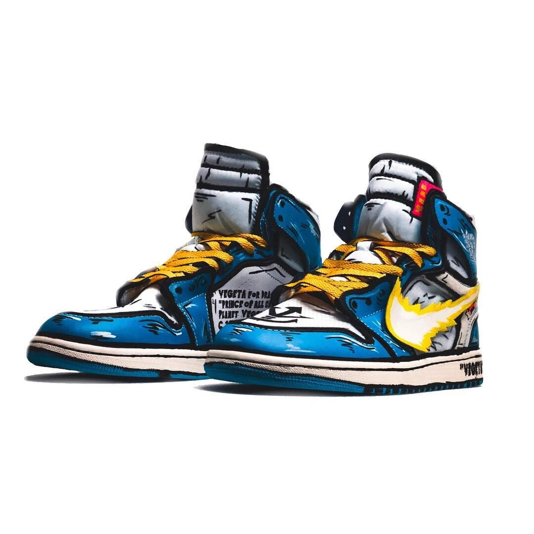 Air Jordan Retro 1 OFF-WHITE DBZ Saiyan “Prince”
