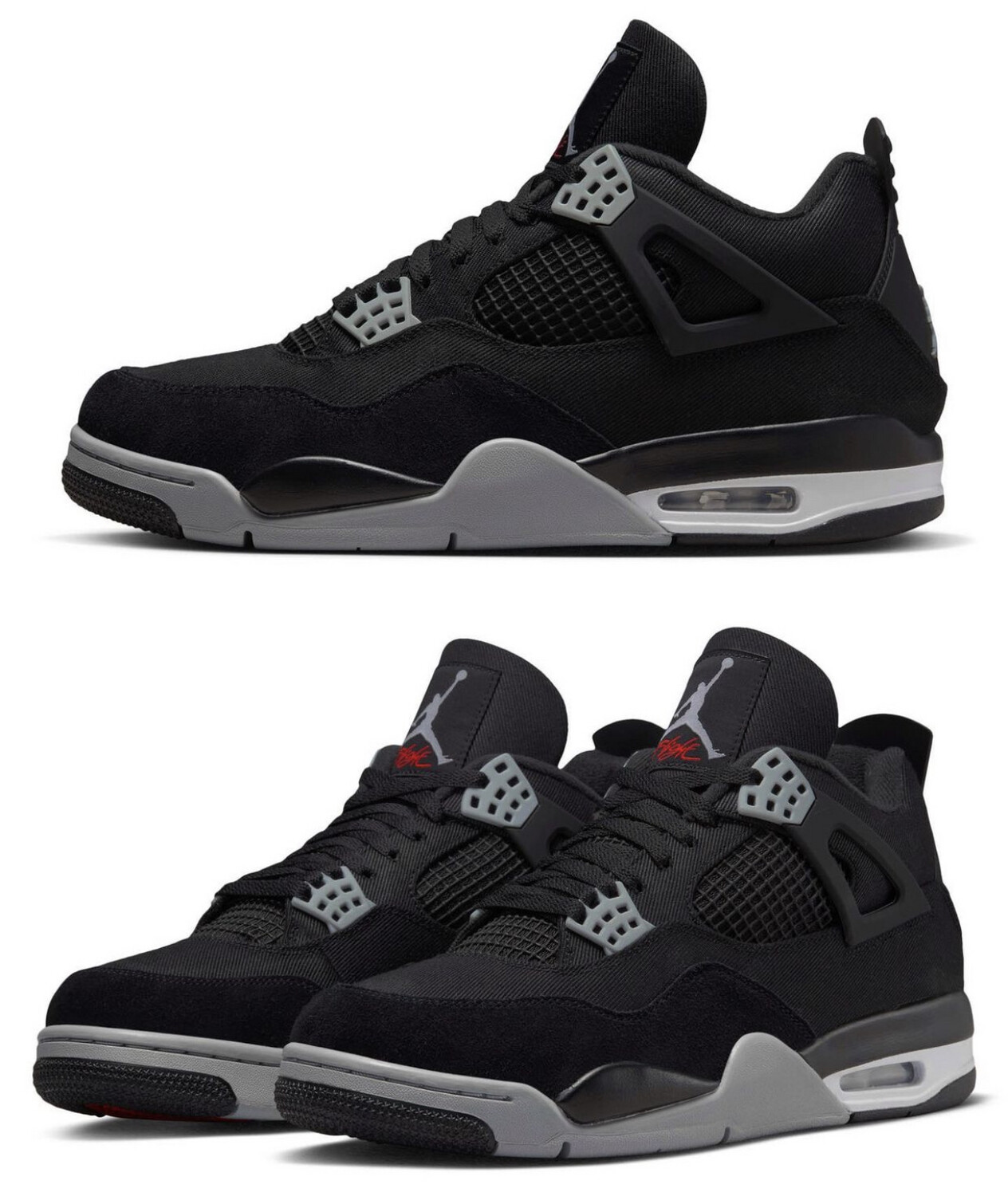 Jordan Retro 4 “Black Canvas”