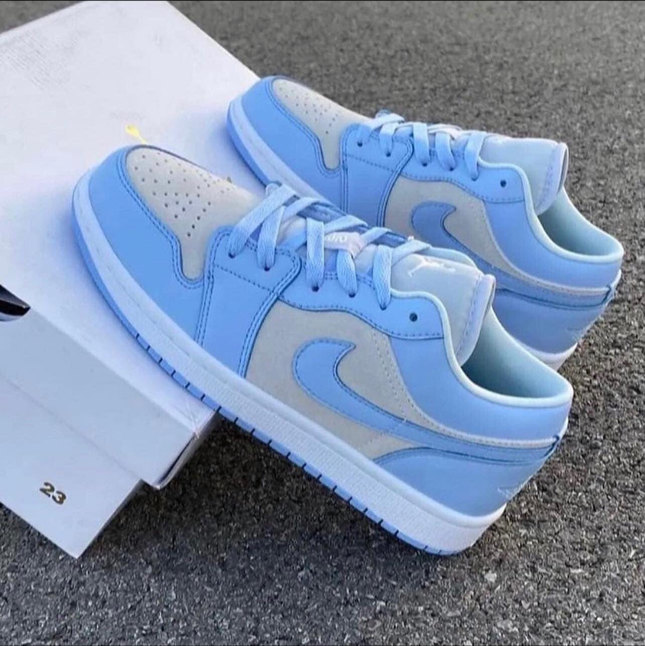 Air Jordan 1 Low Light Blue/ Gray