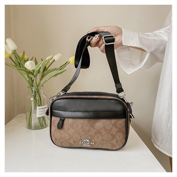 Coach Black/Tan Purse