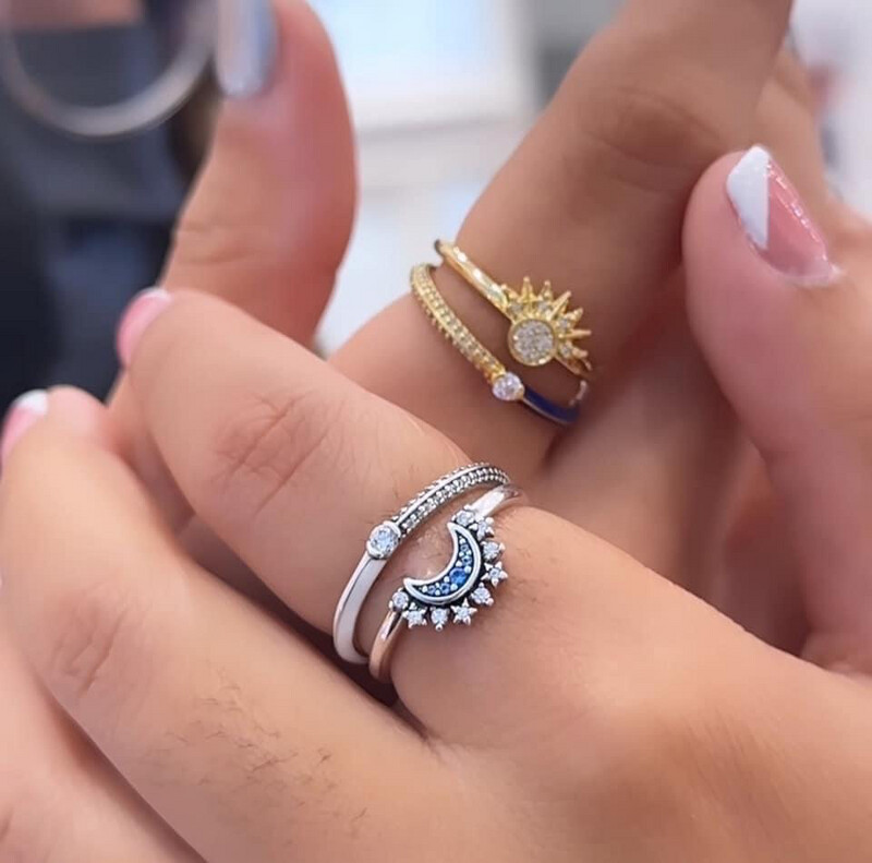 Sun &amp; Moon Set ring