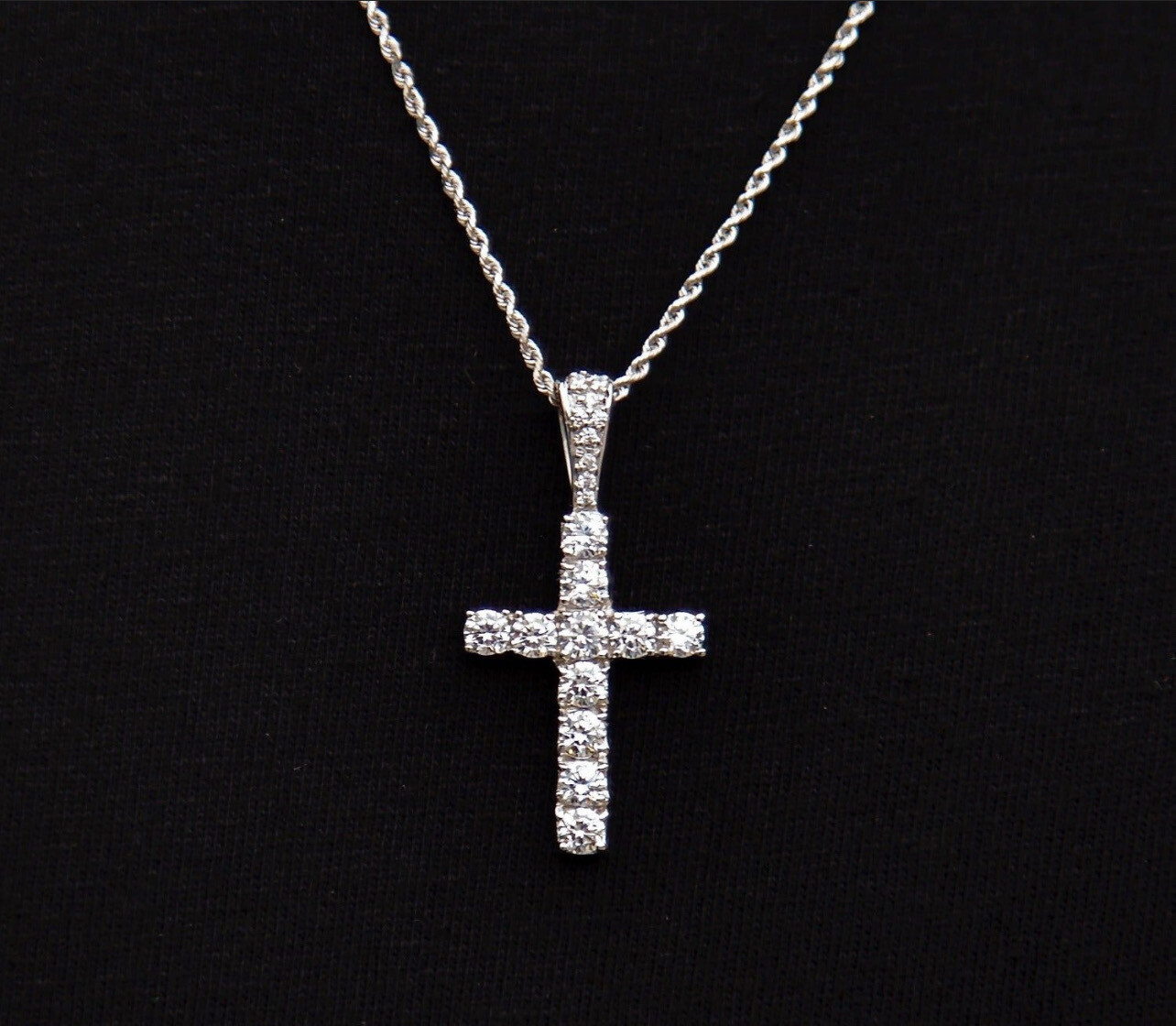 Tennis Cross pendant &amp; Rope chain