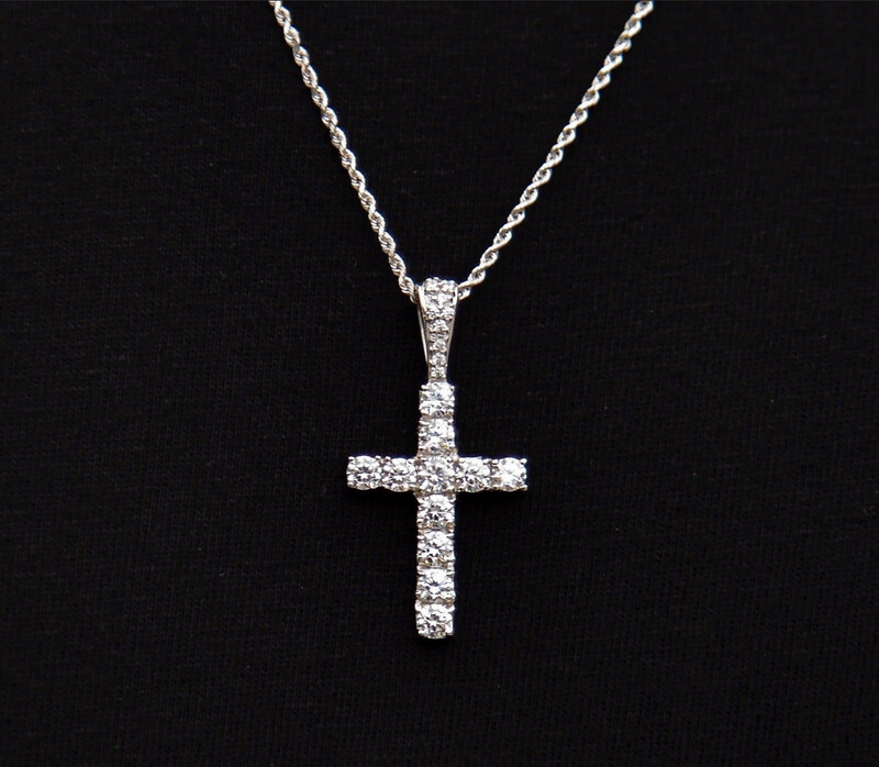 Tennis Cross pendant &amp; Rope chain
