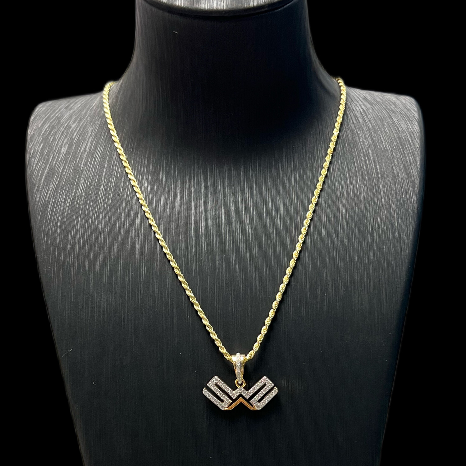 SwagZ Icon Pendant Necklace 925 Silver with 14k solid gold plated