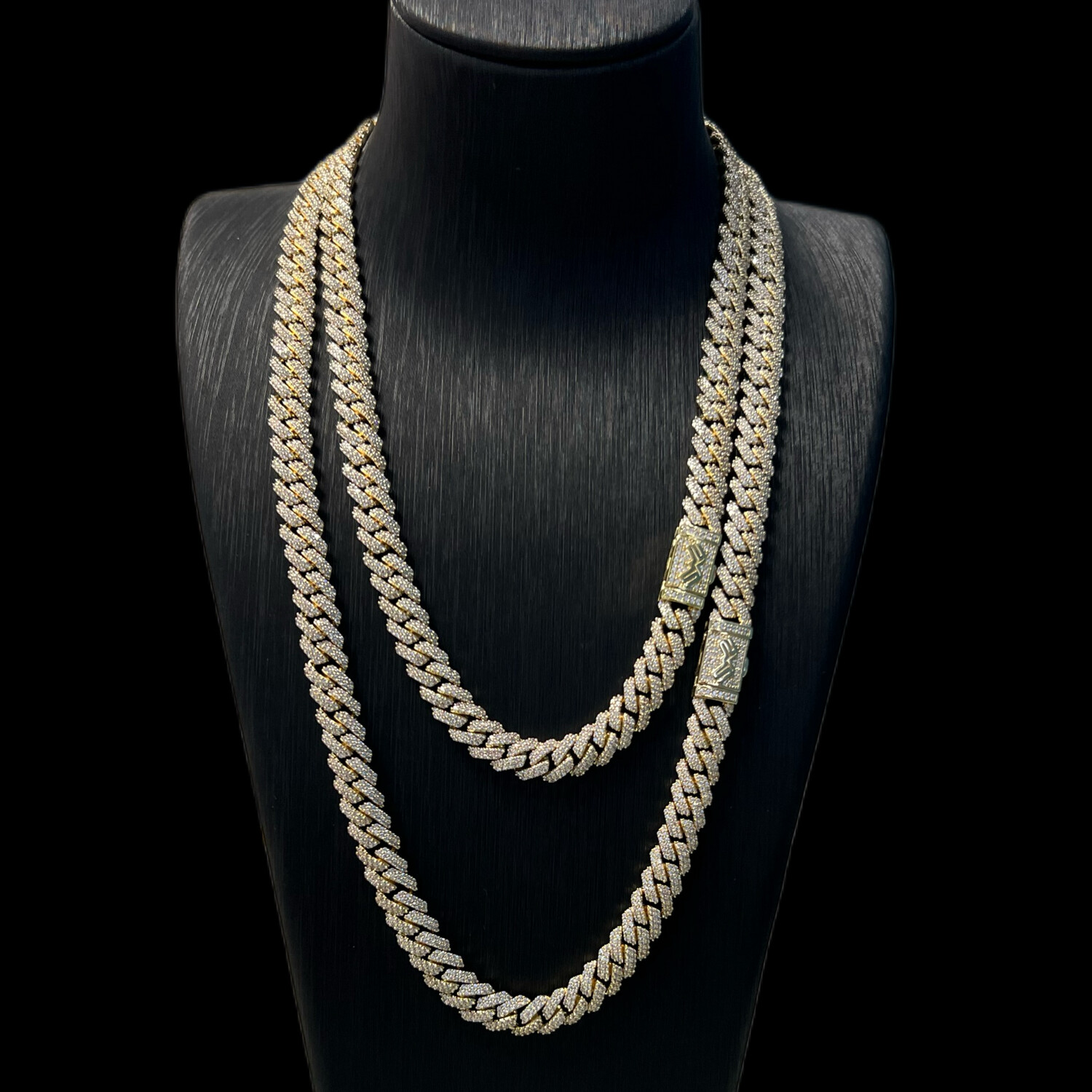 8mm Prong Cuban Chain Steel 14k plated