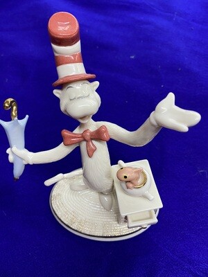 Lenox Dr. Seuss Cat In The Hat & Goldfish Figurine