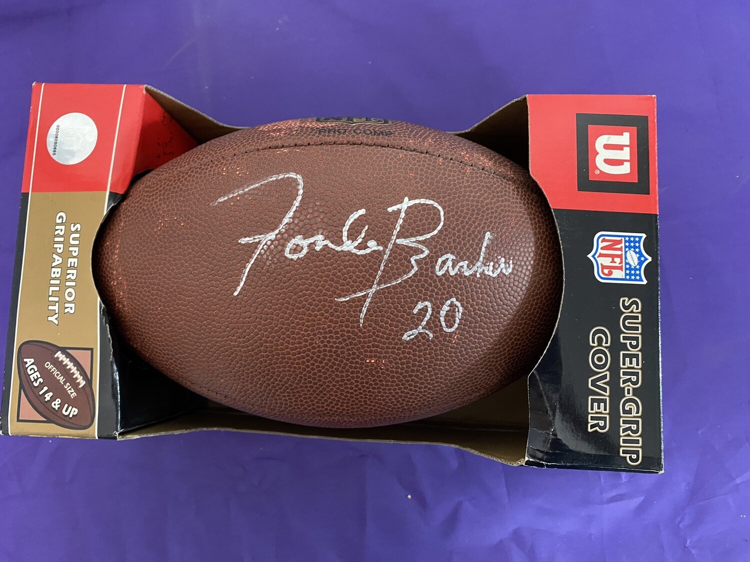 Autographed Ronde Barber Football