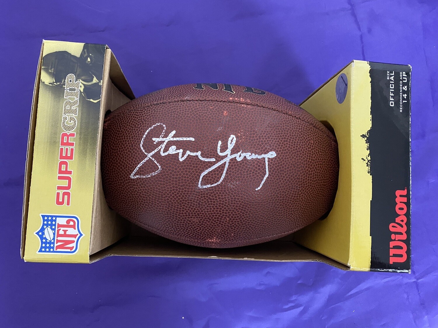 Autographed Steve Young Football