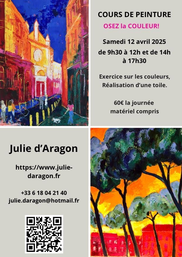 Cours de peinture SAMEDI 12 AVRIL