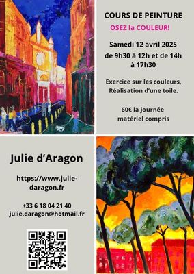 Cours de peinture SAMEDI 12 AVRIL