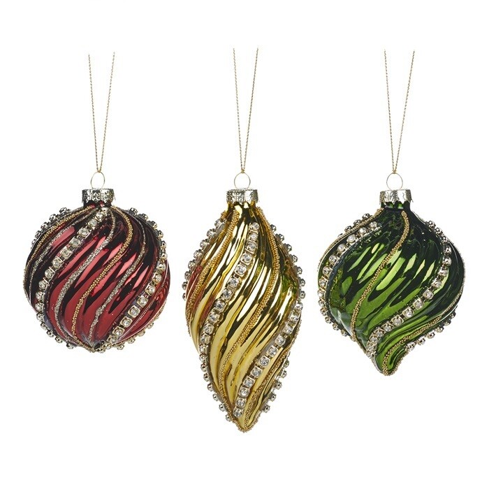 Lot de 3 boules avec strass, Goodwill Lot de 3 boules avec strass, Goodwill