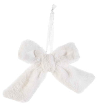 Nœuds décoratifs fausse fourrure blanc Nœuds décoratifs fausse fourrure blanc