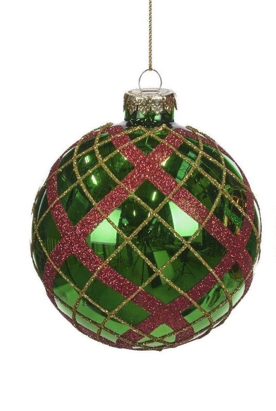 Boules en verre tartan vertes, Goodwill