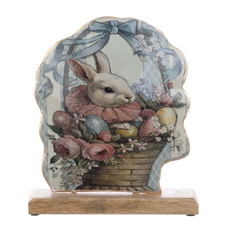 Décoration lapin métal, 27 cm, Blanc Mariclo