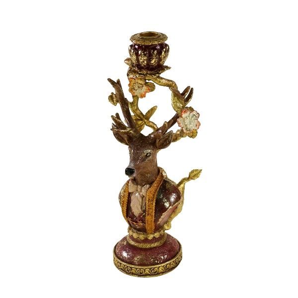 Bougeoir cerf Alexander, 30 cm, Werner Vob