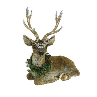 Cerf couché, bijoux, 50 cm, Werner Vob